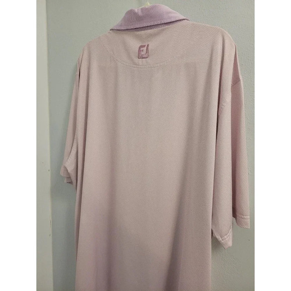 FootJoy FJ Mens Light Purple Sqaure Pattern Short Sleeve Polo Shirt Size XL - Picture 8 of 13